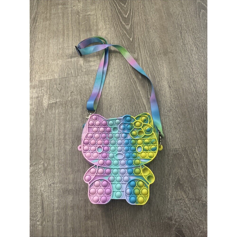 Hello Kitty Pop It Purse With Shoulder Strap Pastel